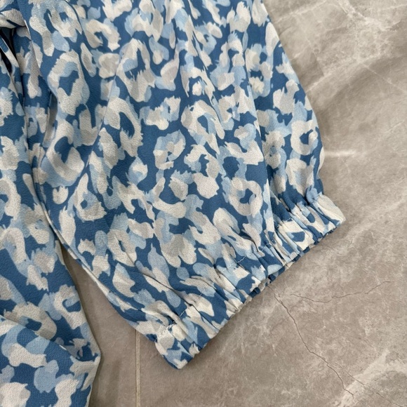 Women’s DG2 By Diane Gilman Off The Shoulder Smocked Leopard Top Plus Size 1X - Picture 9 of 16